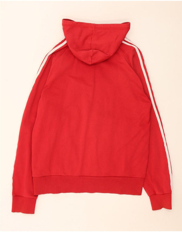 Adidas Herren Zip Hoodie Pullover XL Rot Baumwolle