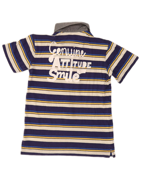 Gas Jungen-Poloshirt mit Grafik, 7–8 Jahre, marineblau, gestreift, Baumwolle