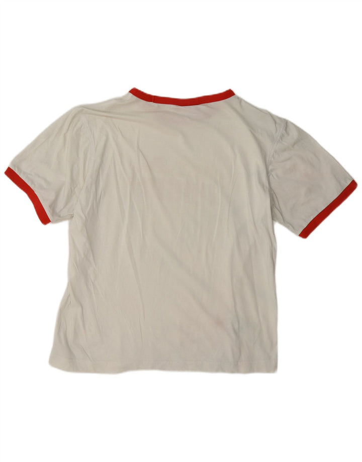 Puma Herren Grafik-T-Shirt-Oberteil Mittelweiß Farbblock