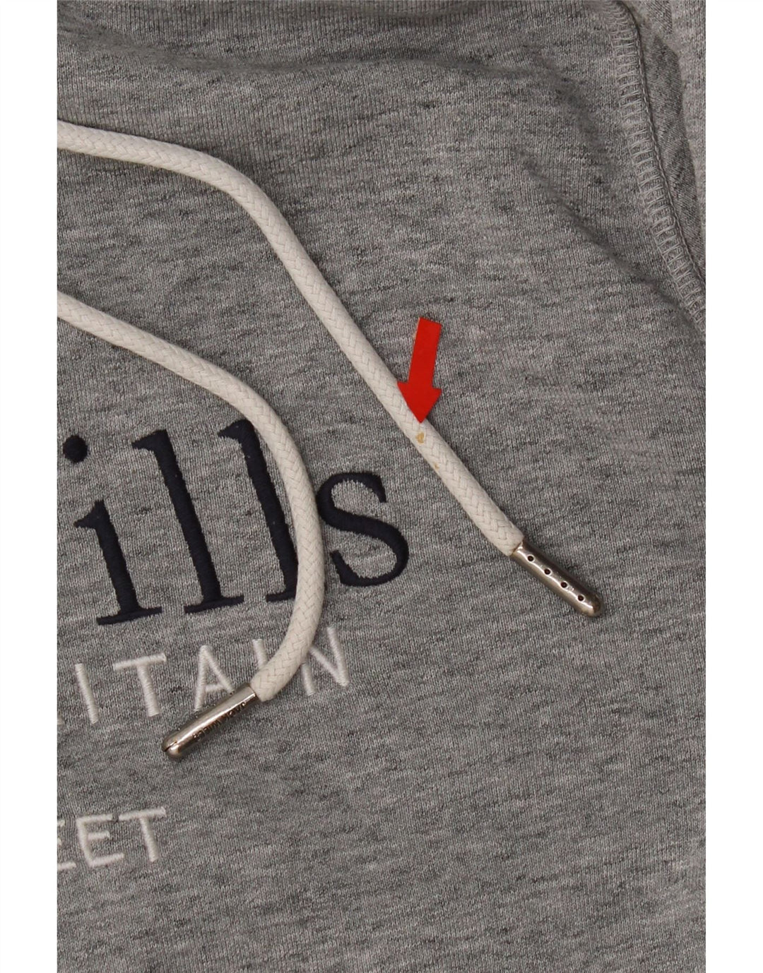 Jack Wills Herren-Kapuzenpullover mit Grafik, mittelgrau gesprenkelte Baumwolle