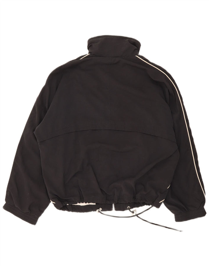Lotto Herren-Trainingsanzugoberteil mit lockerer Passform, XS, schwarzes Polyester