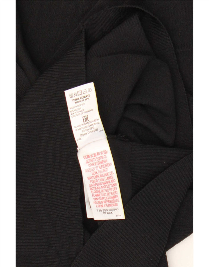Marks & Spencer Damen Crop Oversized Cardigan Pullover UK 8 Small Schwarz
