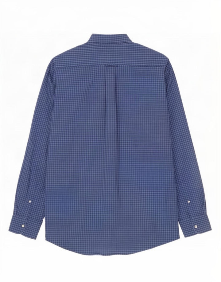 Gant Herrenhemd XL, blau kariert, Baumwolle