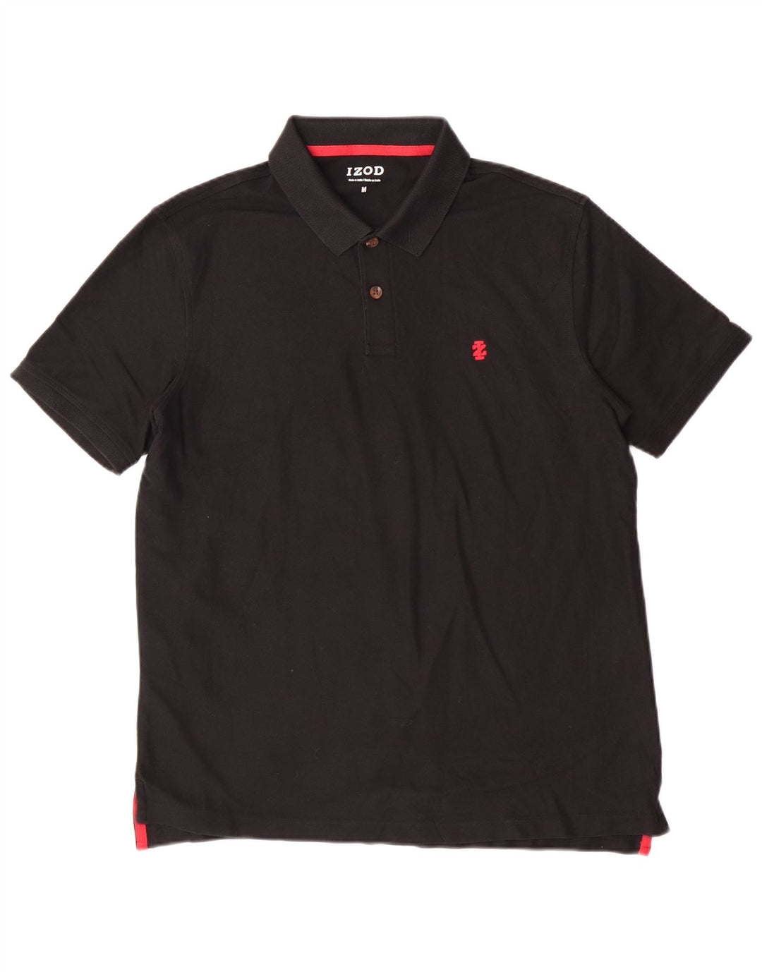 Izod Herren-Poloshirt aus mittelschwarzer Baumwolle
