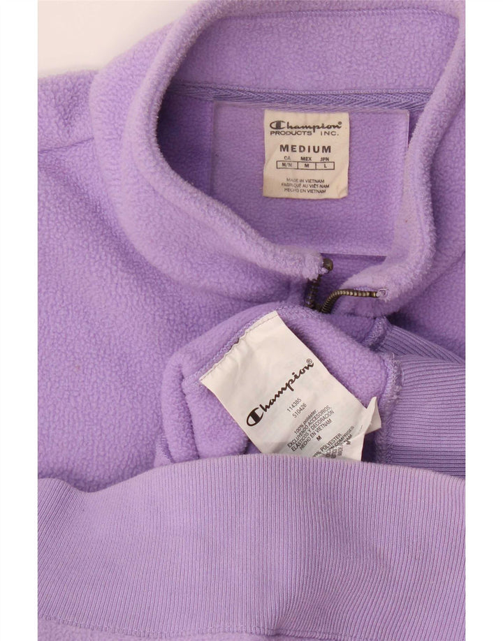 Champion Herren-Fleecepullover mit Reißverschluss am Hals, mittelviolettes Polyester