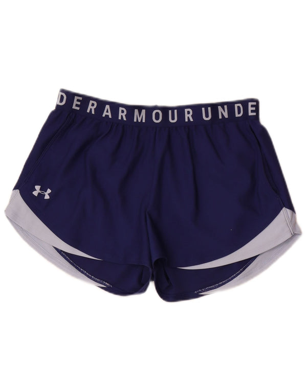 Under Armour Damen Graphic Sport Shorts UK 14 Mittelblau Sport