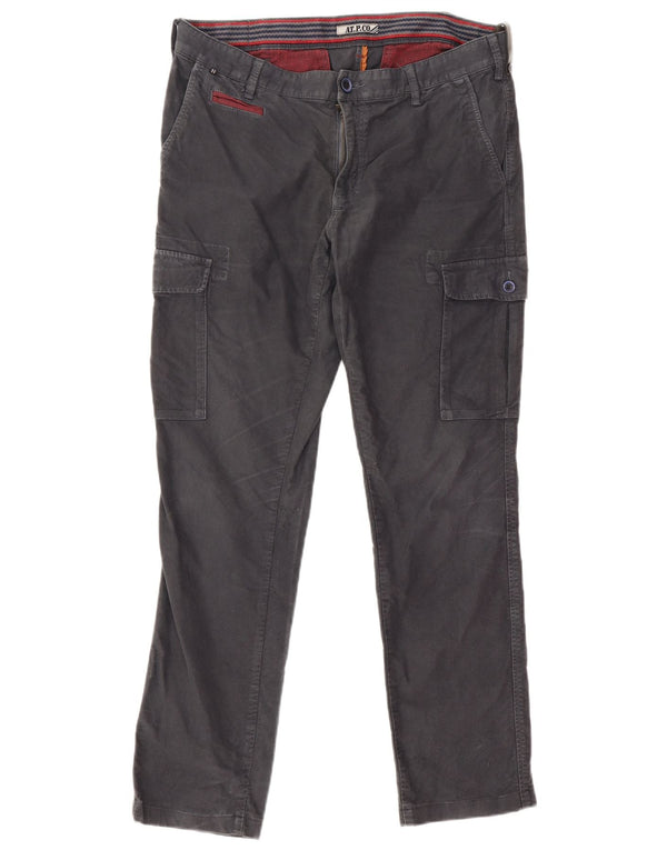 AT.P.CO Herren Slim Cargohose IT 50 Large W34 L30 Marineblau Baumwolle