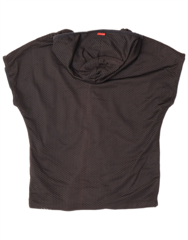 Puma Damen-Trainingsanzug mit Kapuze, kurzärmelig, Top-Jacke, UK 10, Größe S, Schwarz