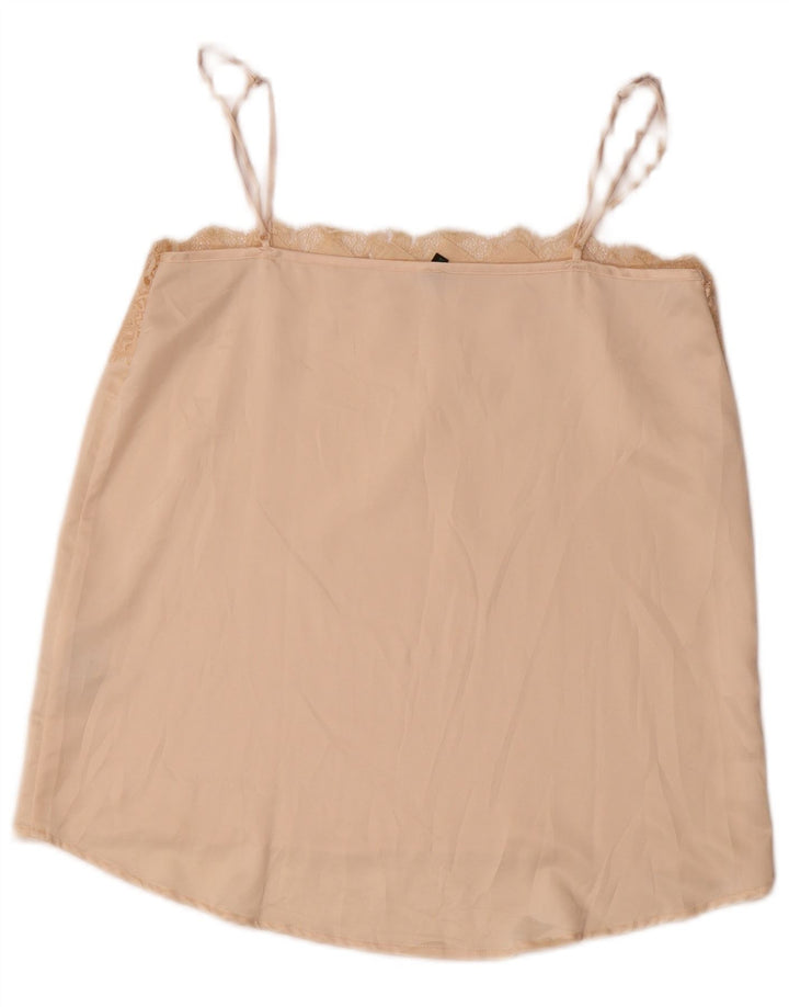 Benetton Damen Cami Top UK 12 Mittelbeige Polyester
