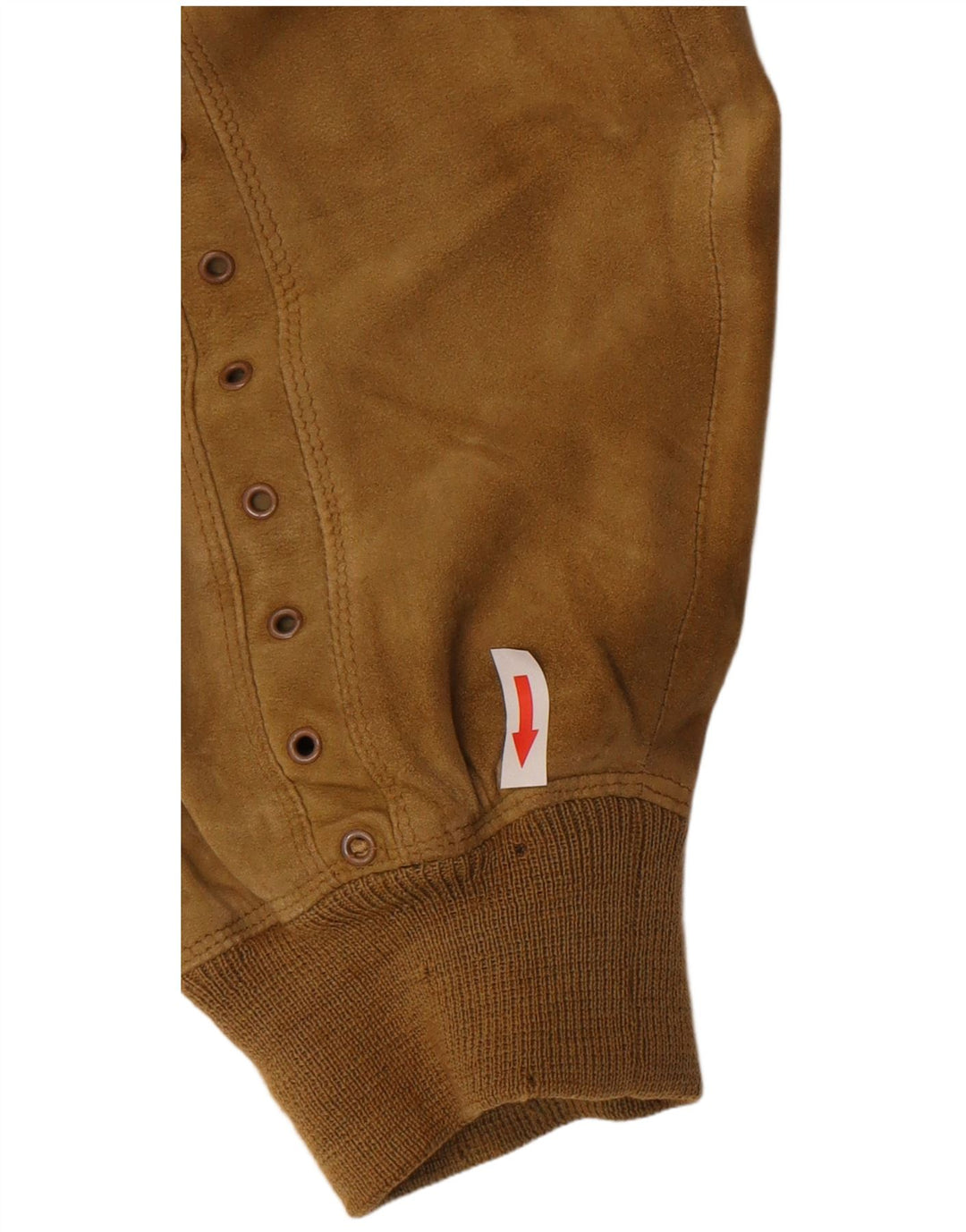 Gianni Versace Damen Bomberjacke aus Wildleder mit lockerer Passform, UK 38, Mittelbeige