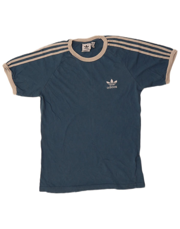Adidas Herren T-Shirt Top Small Marineblau Baumwolle
