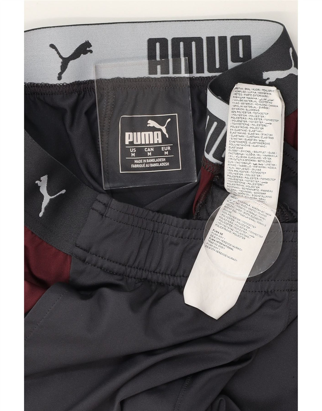 PUMA Womens Graphic Tracksuit Trousers UK 14 Medium  Grey Colourblock Vintage Puma and Second-Hand Puma from Messina Hembry 