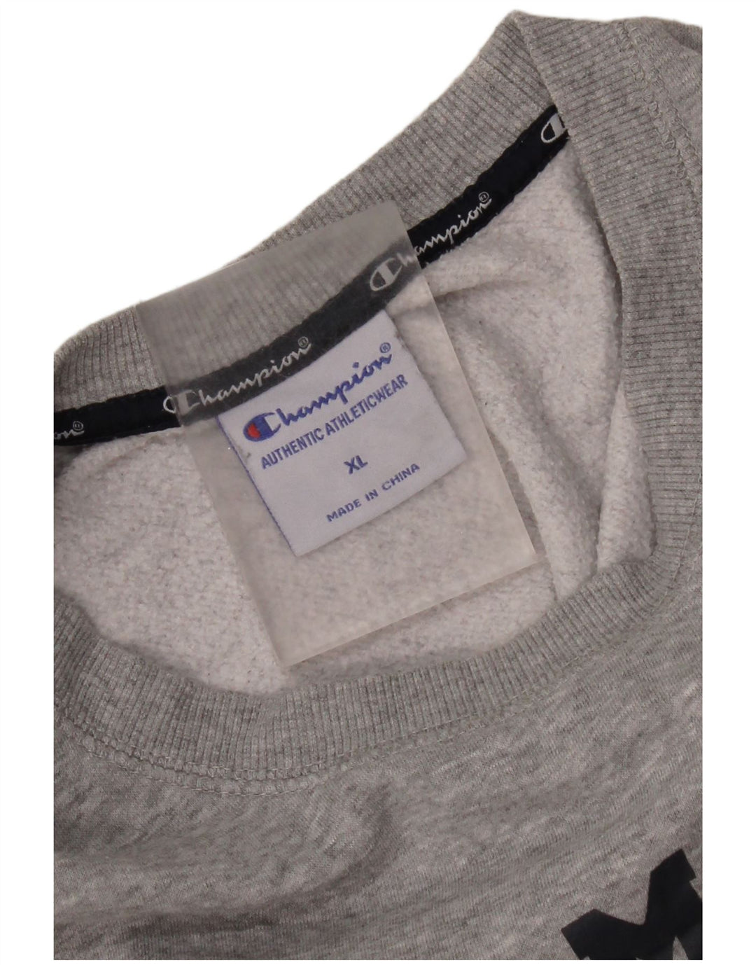 Champion Herren Grafik-Sweatshirt-Pullover XL aus grauer Baumwolle