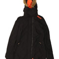 SUPERDRY Herren-Parkajacke mit Kapuze, UK 36, Small, schwarzes Nylon