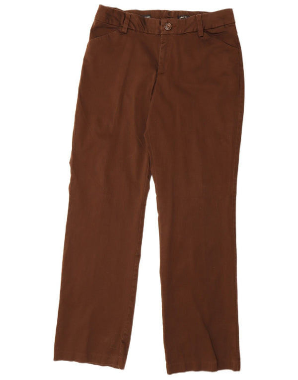 Lee Damen Curvy Fit Straight Casual Hose US 14 XL W34 L33 Braune Baumwolle