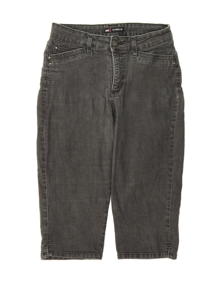 LEE Womens Classic Fit Capri Jeans US 8 Medium W28 L16 Grey Cotton Vintage Lee and Second-Hand Lee from Messina Hembry 