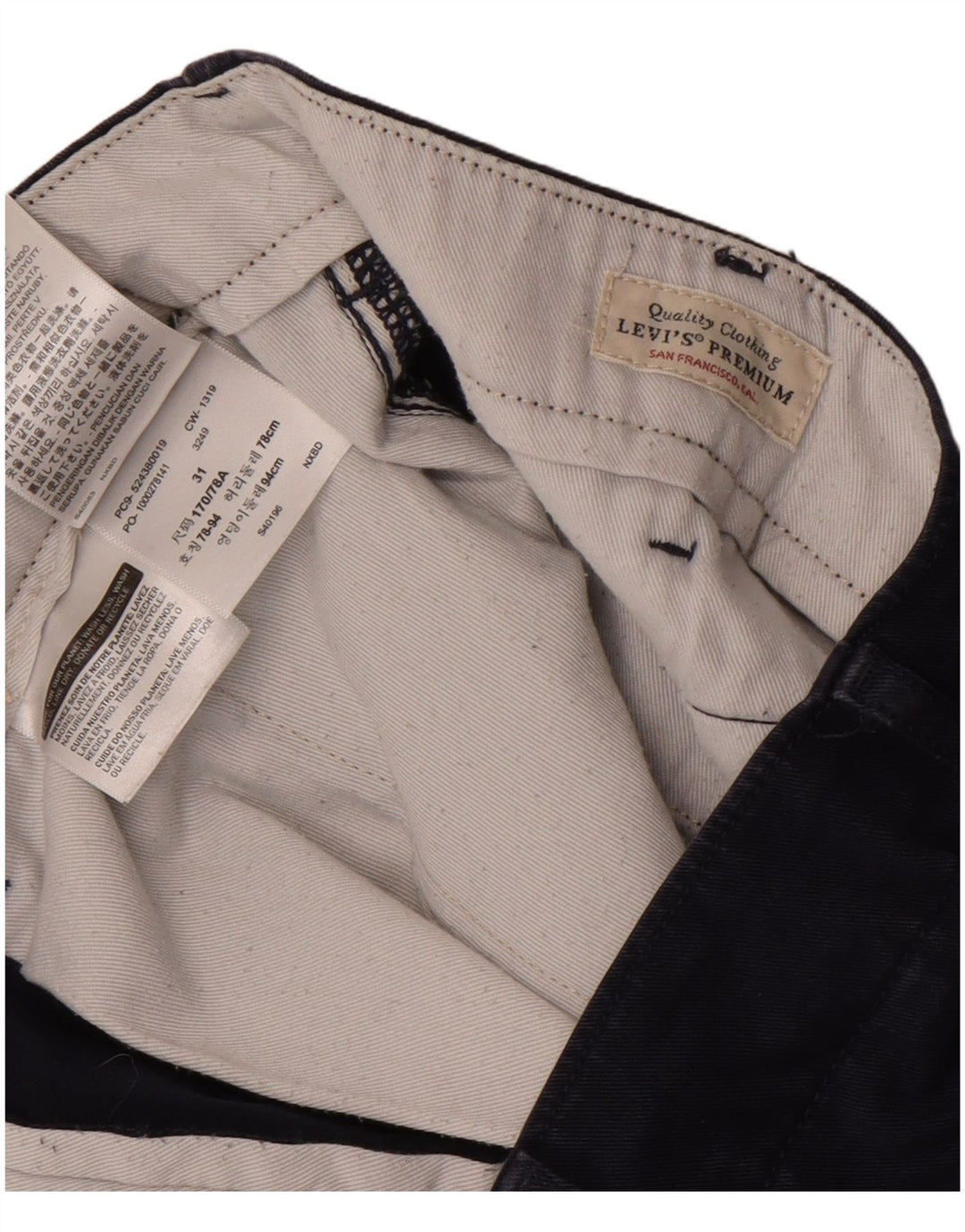 Levi's Herren-Chinoshorts W31, mittelmarineblaue Baumwolle