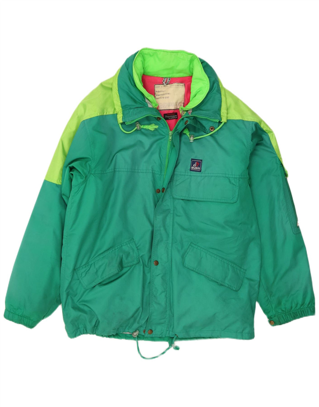 Dubin Herren Skijacke IT 50 Large Grün Colourblock Polyester