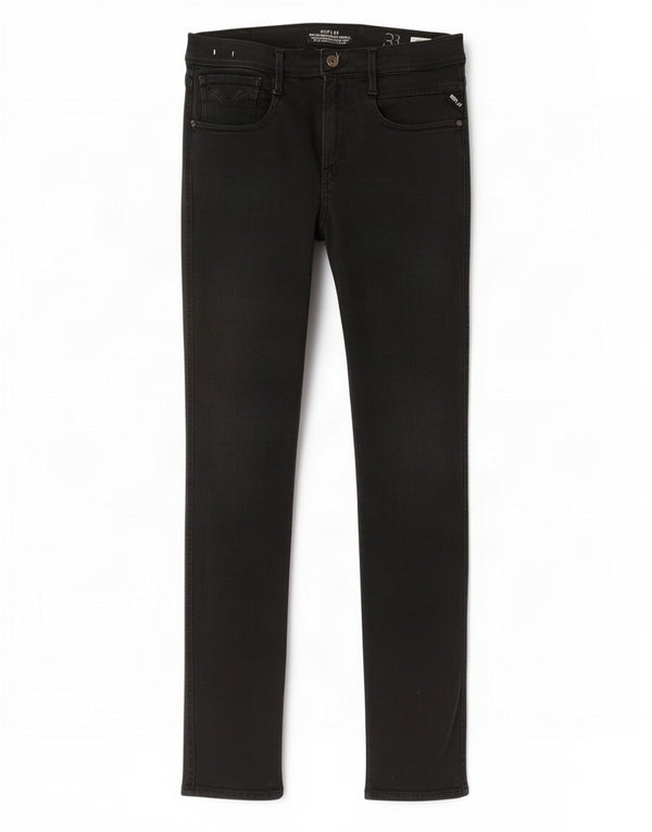 Replay Damen Anbass Slim Jeans W33 L32 Schwarze Baumwolle