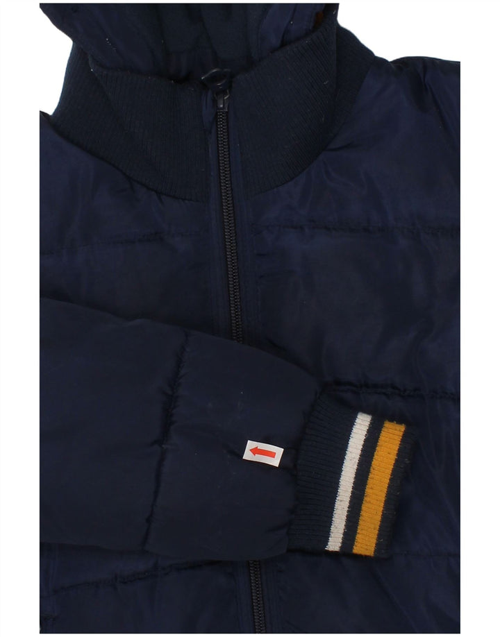 Levi's Jungen wattierte Jacke mit grafischer Kapuze, 7–8 Jahre, marineblaues Polyester