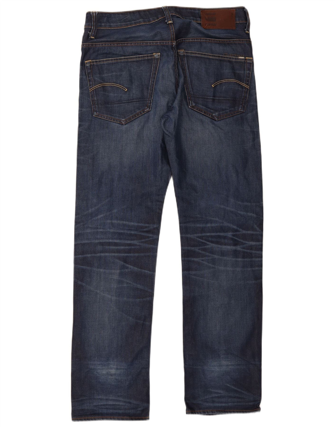 G-Star Herren Straight Jeans W34 L34 Marineblaue Baumwolle