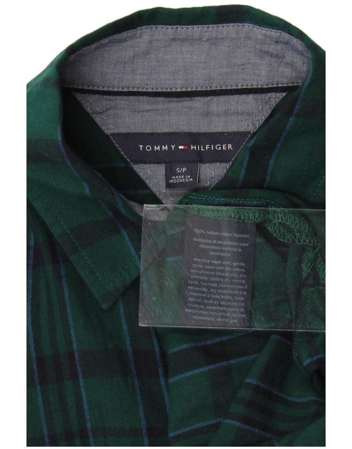 TOMMY HILFIGER Damen-Flanellhemd in Übergröße, Gr. 10, klein, grün kariert