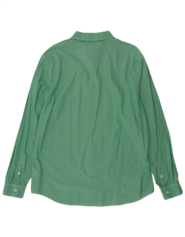 Wrangler Herren-Hemd mit regulärer Passform, XL, grüne Baumwolle