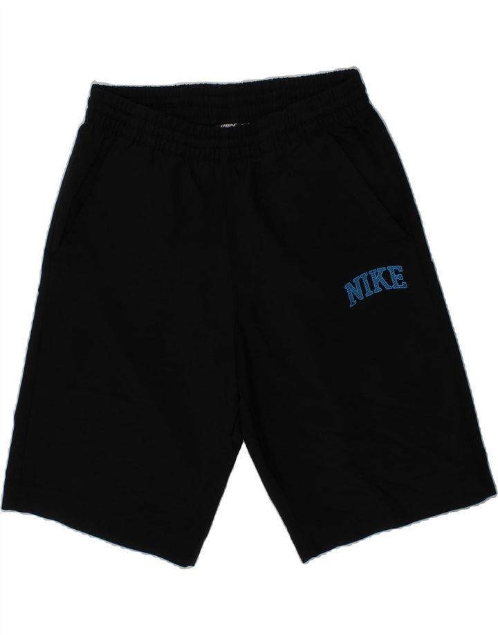 NIKE Boys Graphic Sport Shorts 10-11 Years Medium Black Polyester Vintage Nike and Second-Hand Nike from Messina Hembry 