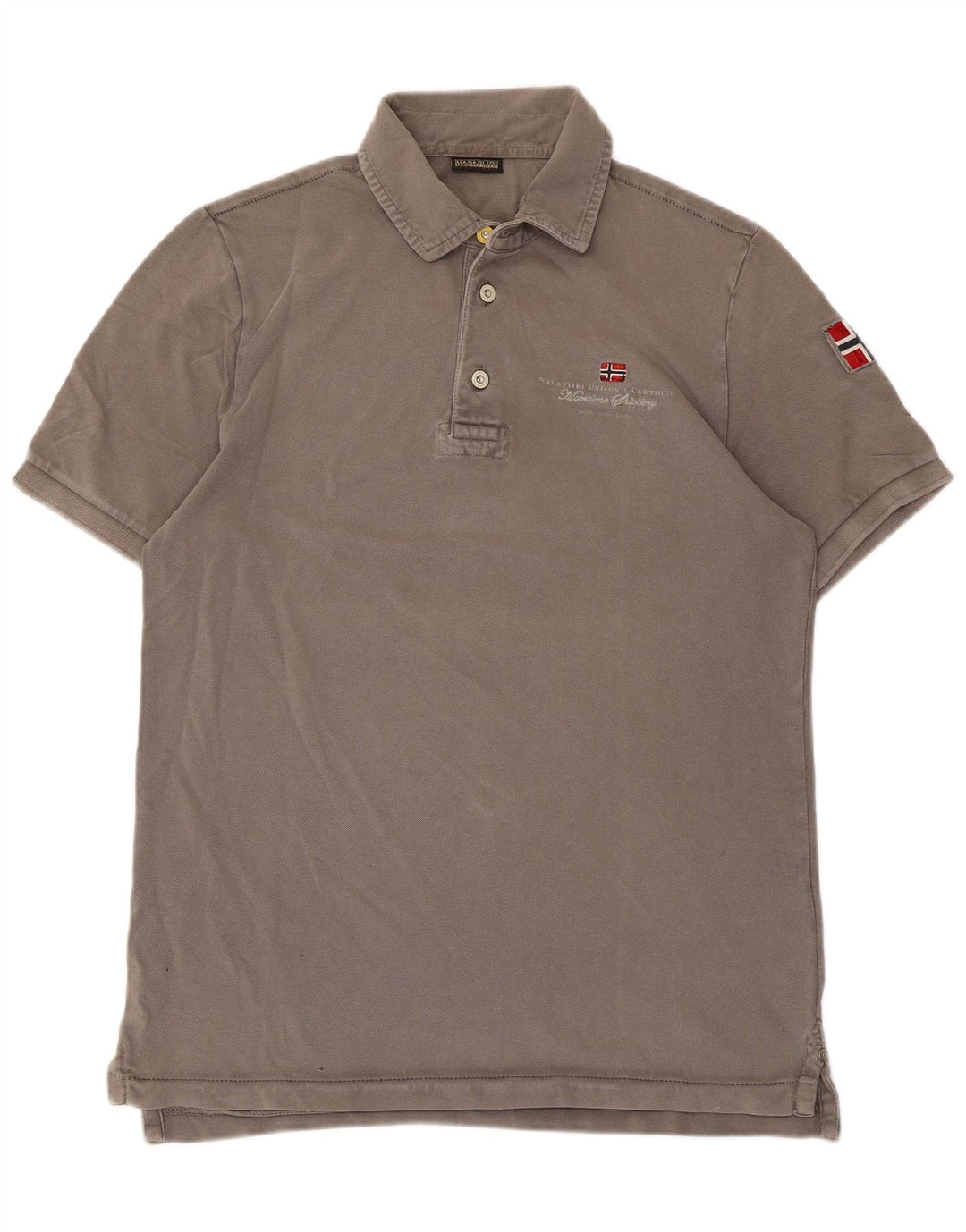 Napapijri Herren-Poloshirt aus mittelgrauer Baumwolle