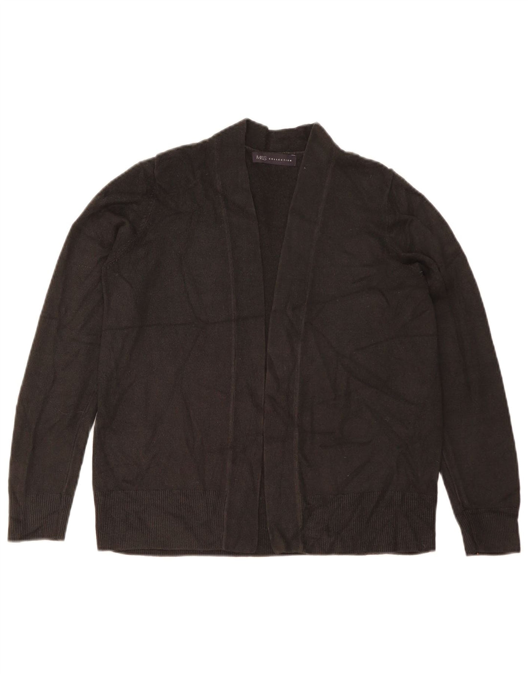 Marks & Spencer Offener Damen-Cardigan-Pullover UK 14 Mittelschwarzes Acryl