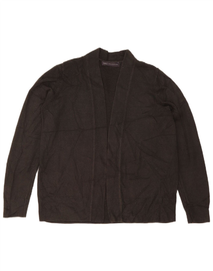 Marks & Spencer Offener Damen-Cardigan-Pullover UK 14 Mittelschwarzes Acryl
