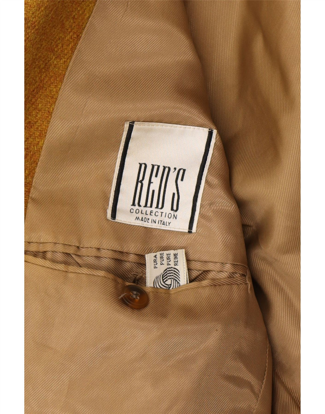 VINTAGE Herren 3-Knopf-Blazerjacke UK 40 Große braune Schurwolle