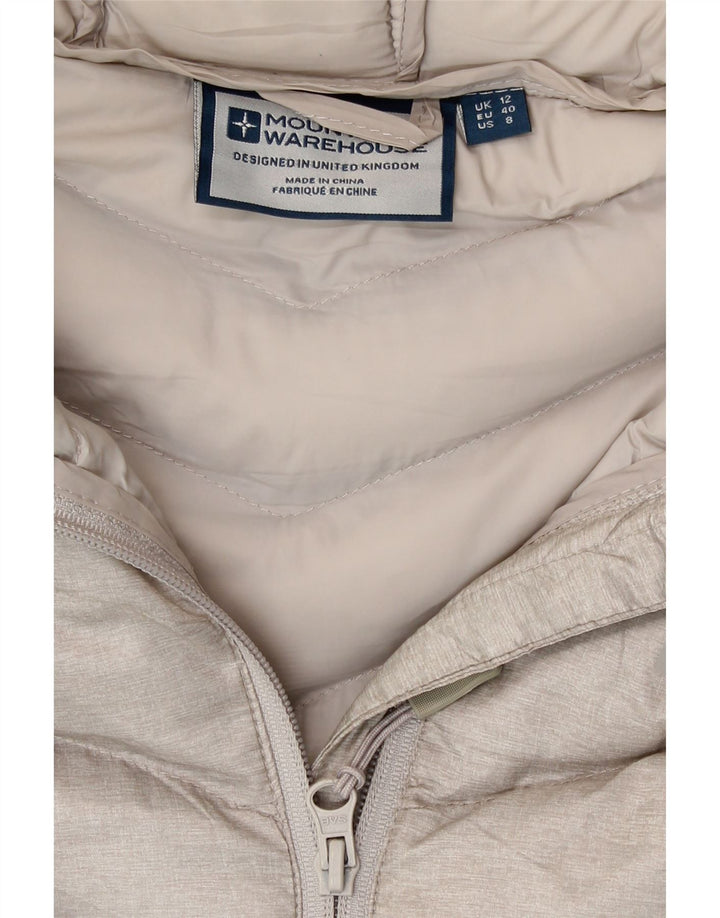 Mountain Warehouse Wattierte Damenjacke mit Kapuze, UK 12, mittelbeigefarbenes Polyester
