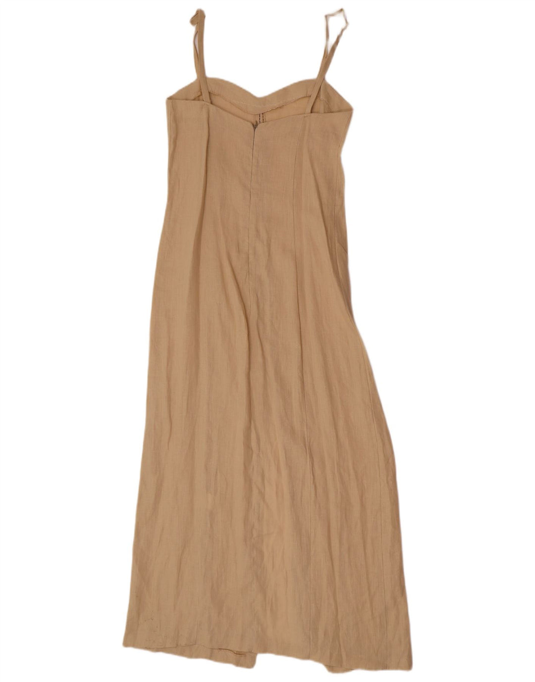 Planet Damen Slip-Kleid UK 12 Medium Beige Leinen