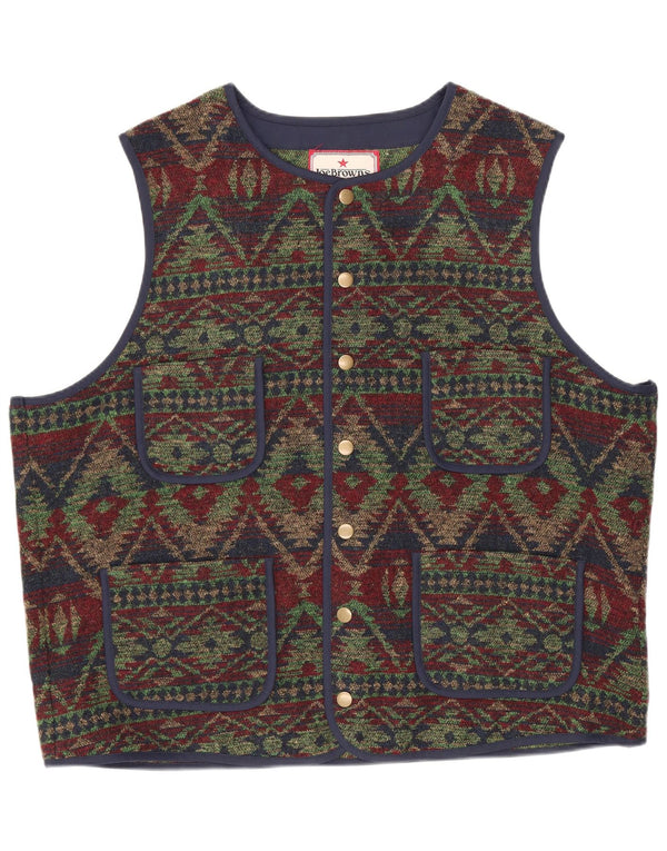 JOE BROWNS Herren Weste XL Mehrfarbig Fair Isle