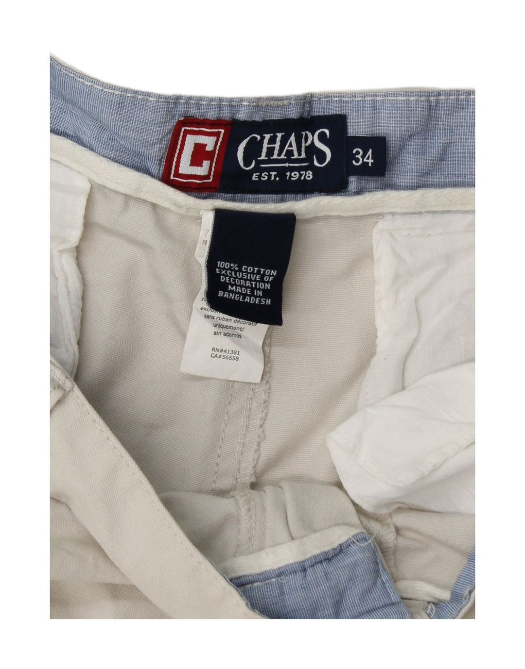 Chaps Herren Cargo-Shorts W34 Large Beige Baumwolle