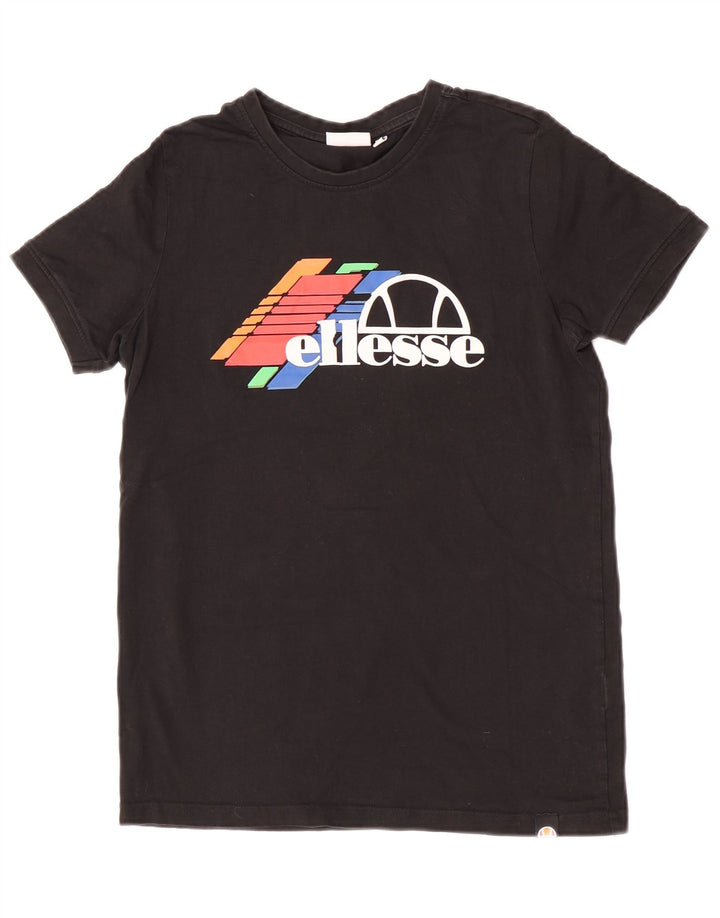 Ellesse Jungen Graphic Graphic T-Shirt Top 13-14 Jahre Schwarz