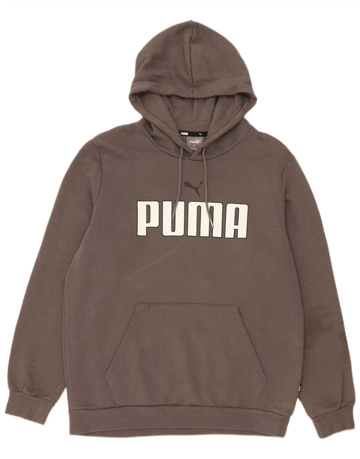 Puma Herren Graphic Hoodie Pullover mittelgraue Baumwolle