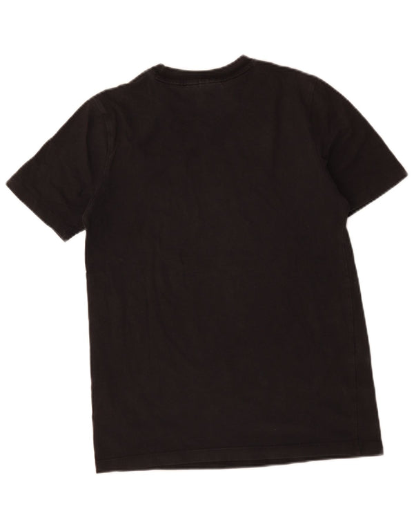 Adidas Womens Graphic T-Shirt Top UK 10 Small Black Cotton