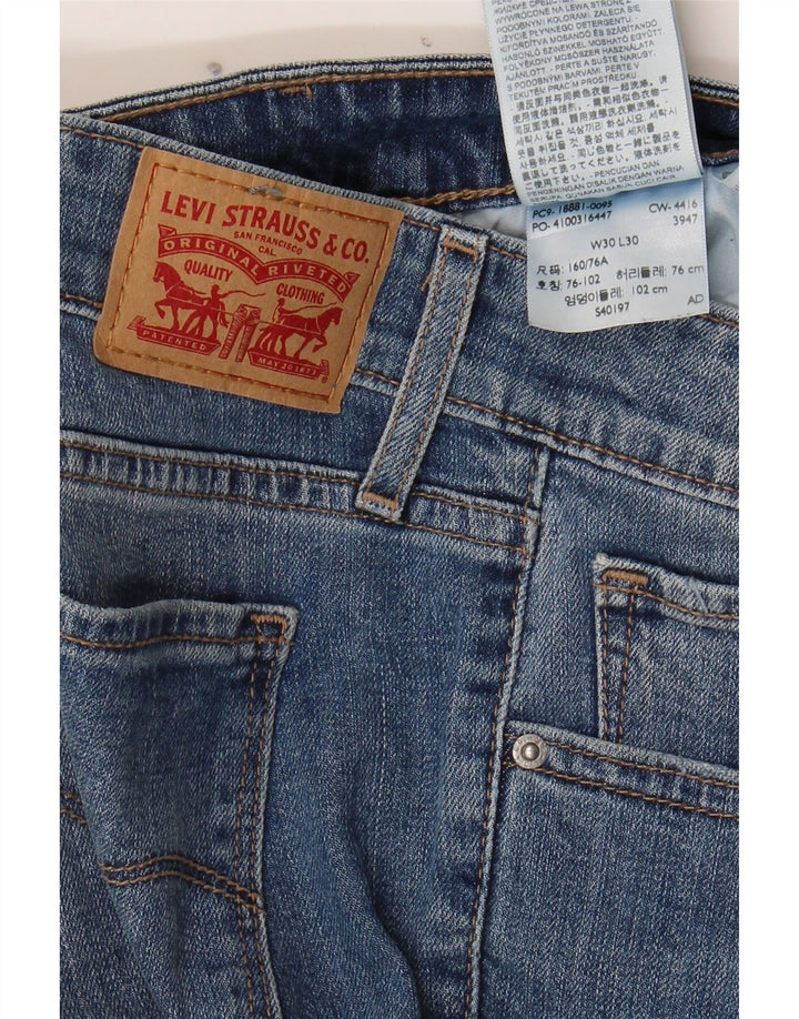 LEVI'S Womens 711 Skinny Jeans W30 L30 Blue Cotton Vintage Levi's and Second-Hand Levi's from Messina Hembry 