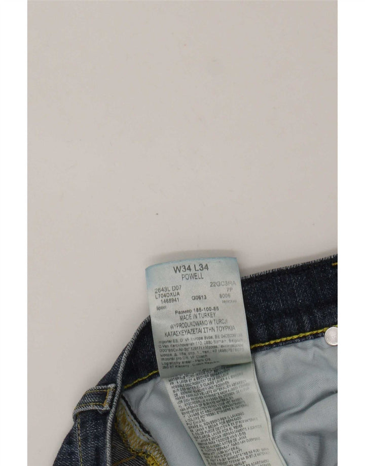 Lee Herren Powell Slim Jeans W34 L34 Marineblau Baumwolle