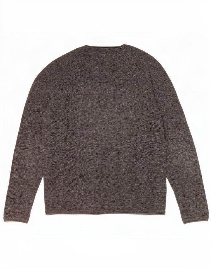 Jack & Jones Herren-Oberteil, langärmelig, groß, graue Baumwolle