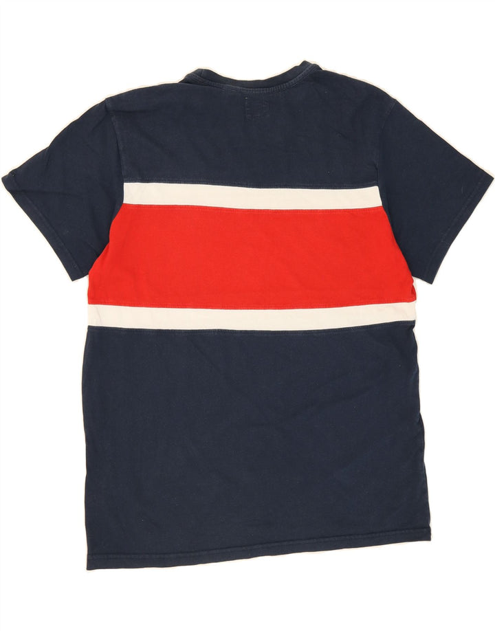 LEVI'S Mens Graphic T-Shirt Top Medium Navy Blue Colourblock Vintage Levi's and Second-Hand Levi's from Messina Hembry 