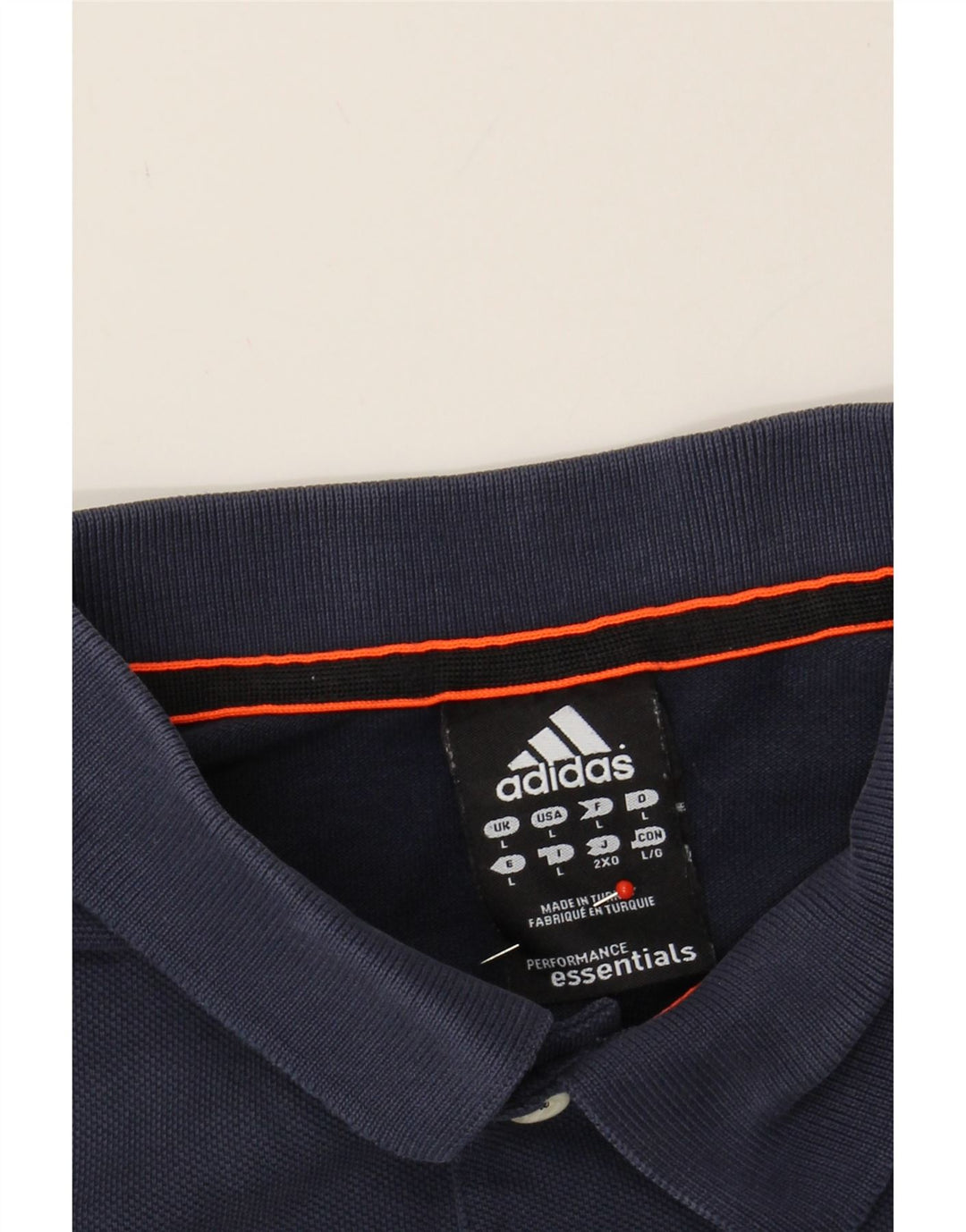 ADIDAS Mens Polo Shirt Large Navy Blue Cotton Vintage Adidas and Second-Hand Adidas from Messina Hembry 
