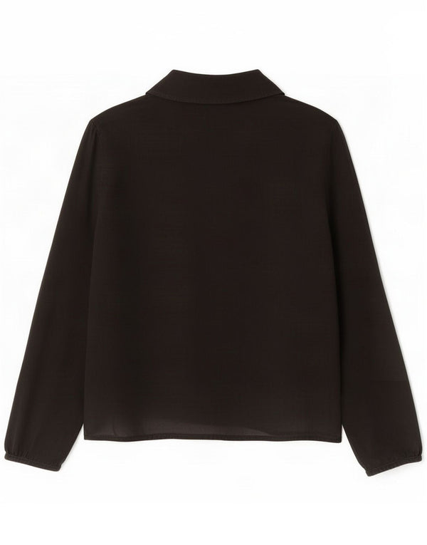 Cos Langarm-Blusenoberteil für Damen EU 36 Small Black Cotton