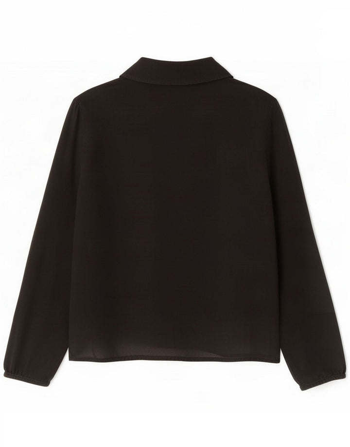 Cos Langarm-Blusenoberteil für Damen EU 36 Small Black Cotton