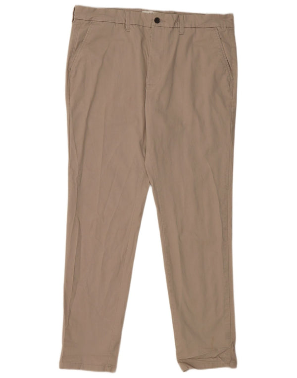 Marks & Spencer Damen Slim Fit Chinohose W38 L31 Beige Baumwolle