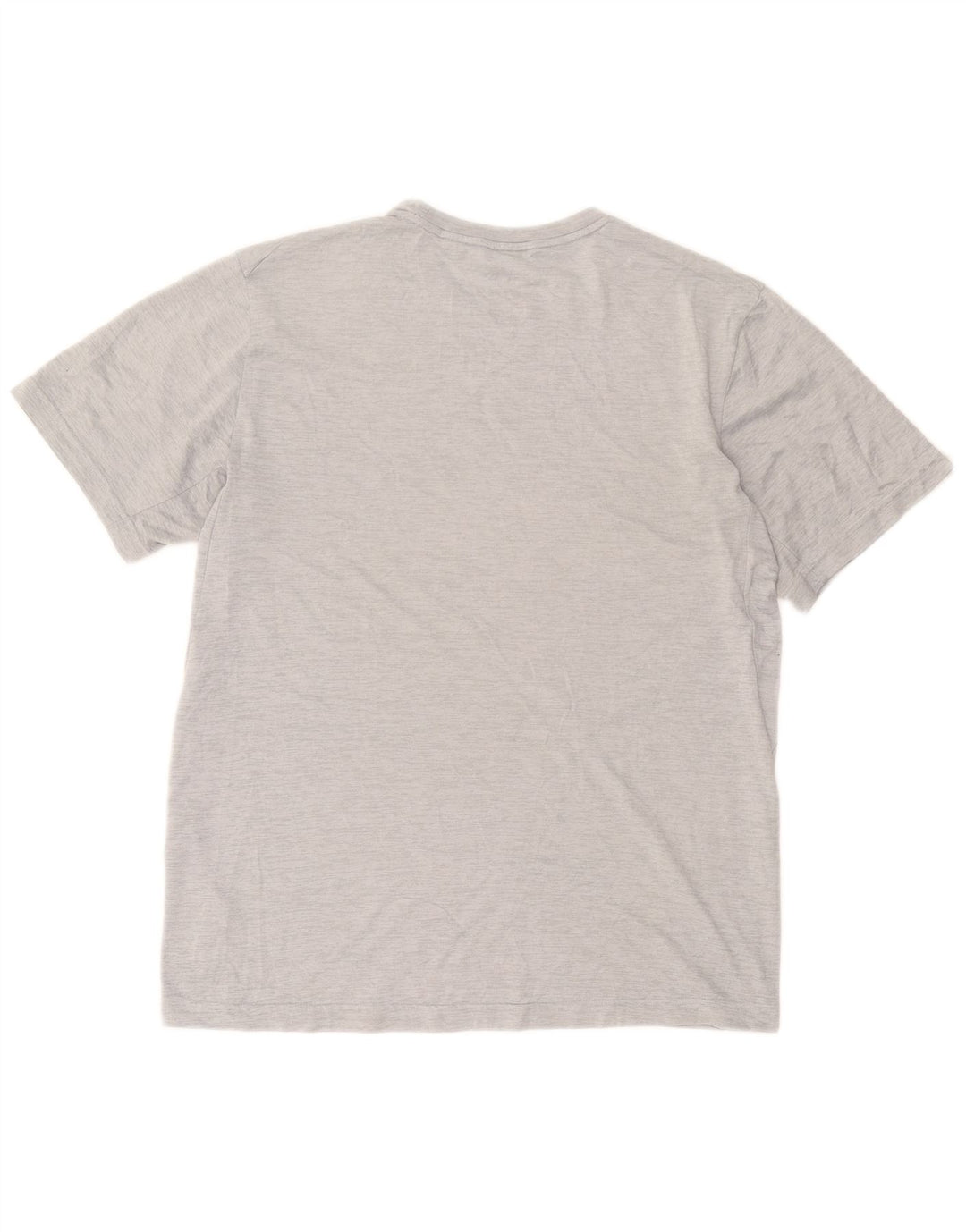 Nike Herren Dri Fit T-Shirt-Oberteil aus mittelgrau meliertem Polyester