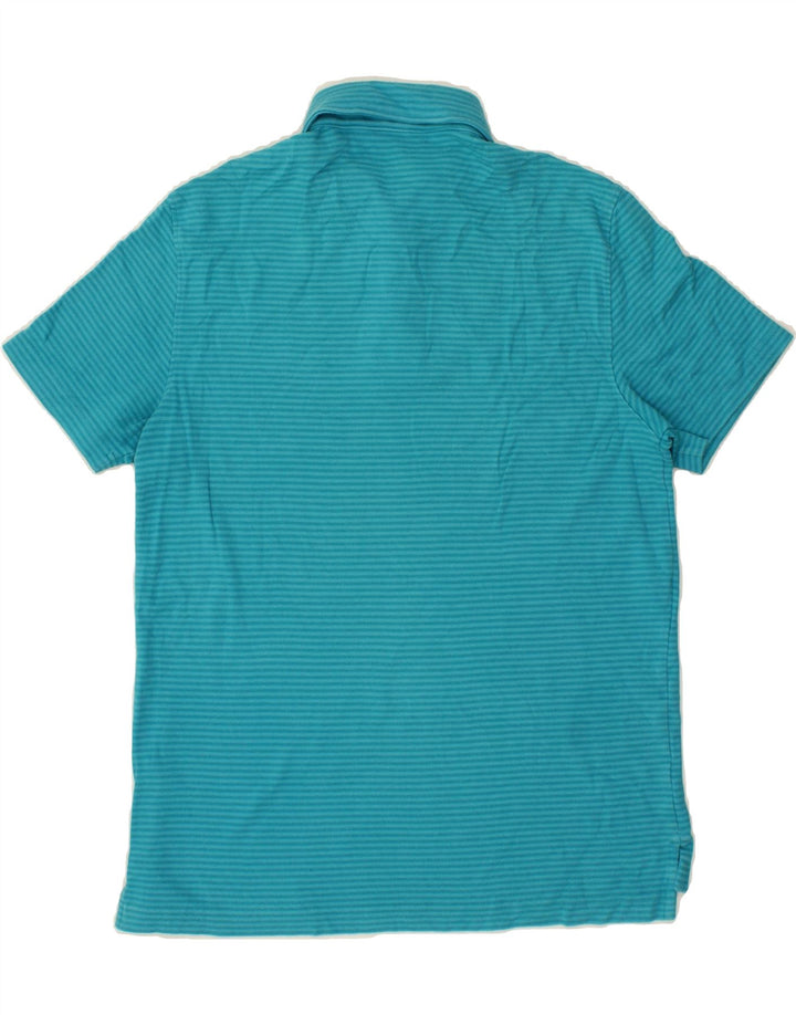 IZOD Mens Polo Shirt Small Blue Striped Cotton Vintage Izod and Second-Hand Izod from Messina Hembry 
