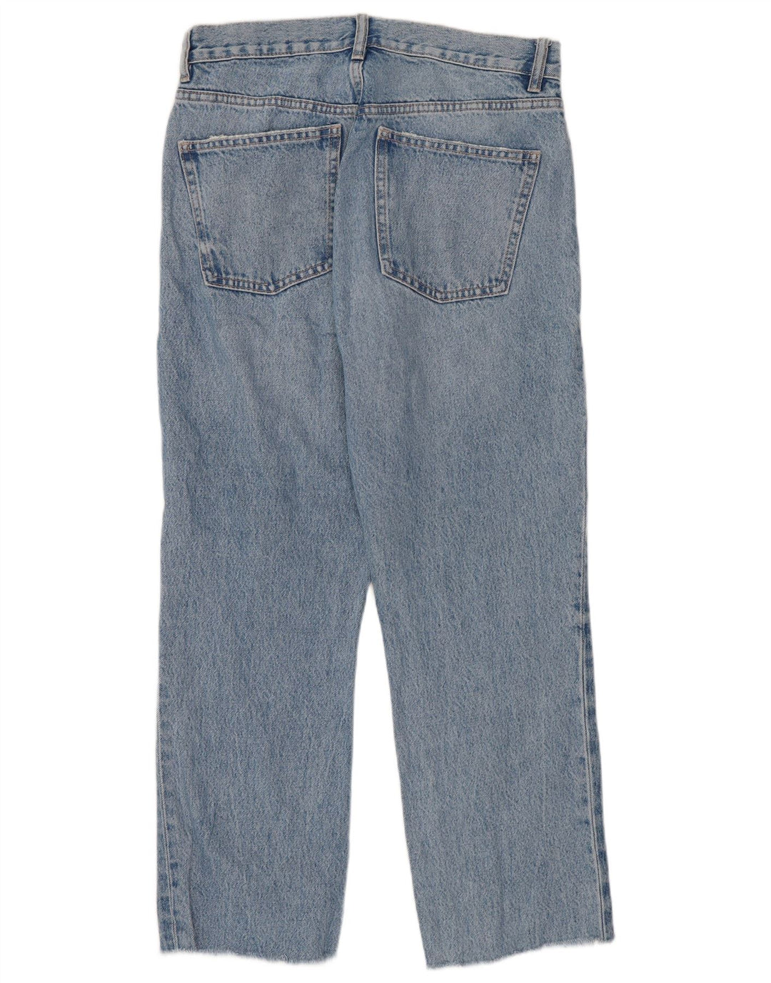 Zara Damen Crop Straight Jeans EU 38 Small W28 L25 Blau